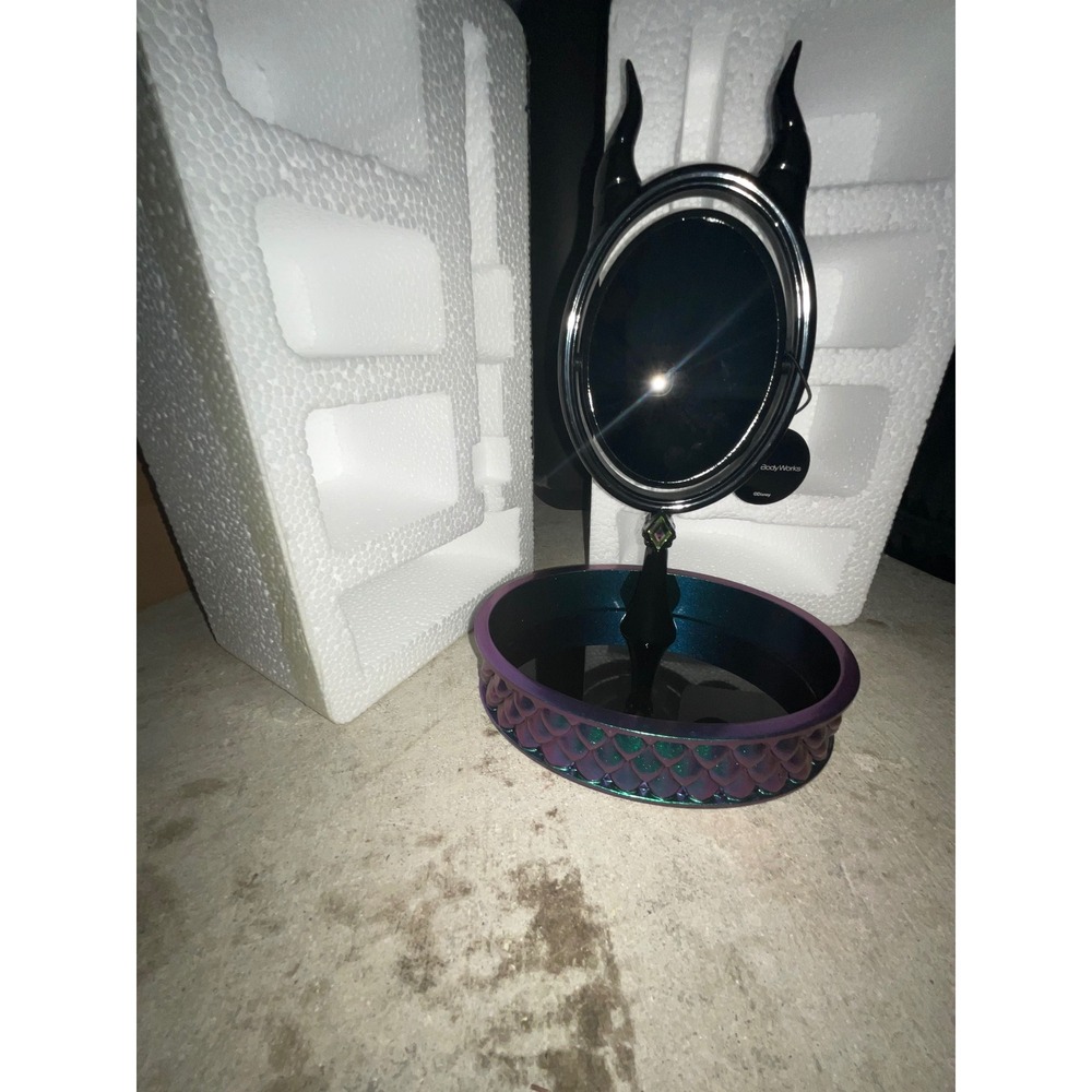 Bath and Body Works Vanity Mirror Disney Maleficent Horns Iridescent Dragon